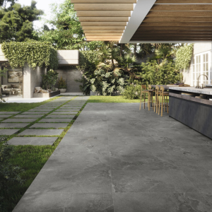 Dome Anthracite Matt Porcelain Paving Tile 90x60cm