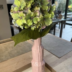 Tiered Pink Striped Vase