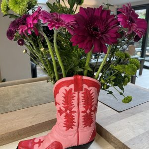 Cowboy Boot Vase