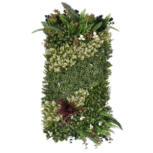 White Blossom 50cm x 1m Artificial Wall Grass (2 pack)