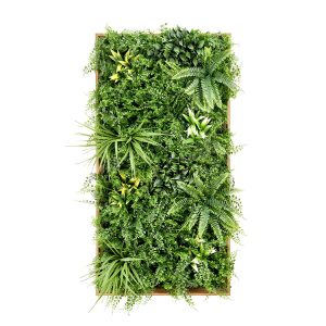 Dense Fern Rectangular Framed Decorative Artificial Grass